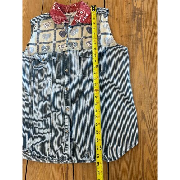Vintage Coastline Sleeveless Button Up Western Coastal Grandma Large Cotton - Picture 3 of 6
